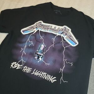 Metallica Men's Medium Ride the Lightning Black T-Shirt
